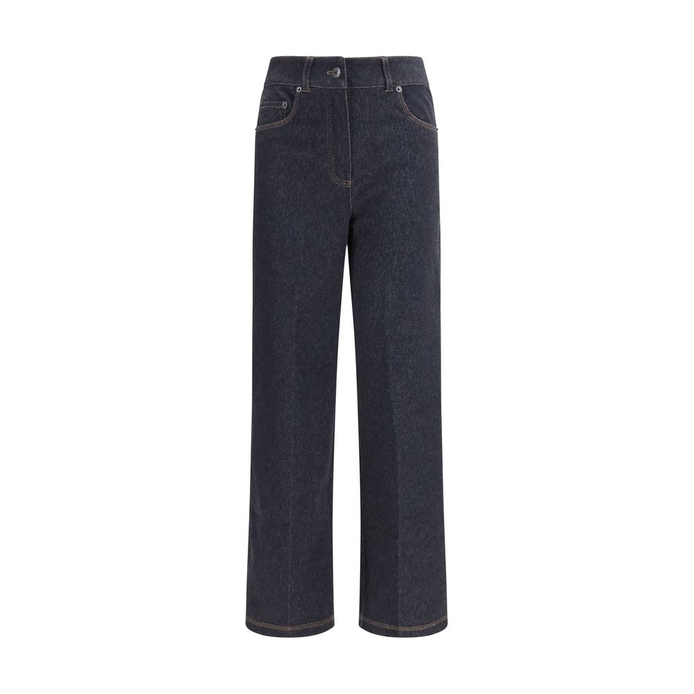 Jean Max Mara Pure femme Ribes en coton bleu – MA-2611781088600002
