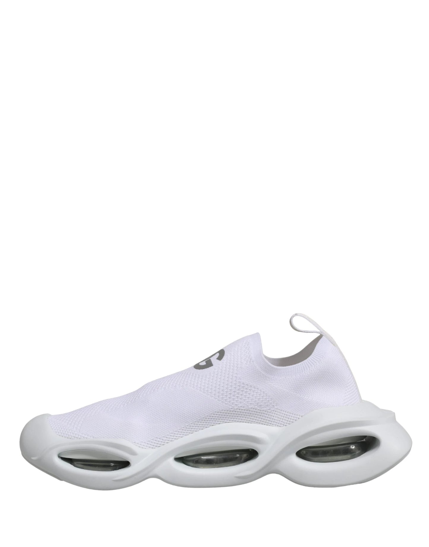 Dolce & Gabbana White Slip On Wave Low Top Sneakers Shoes by Dolce & Gabbana