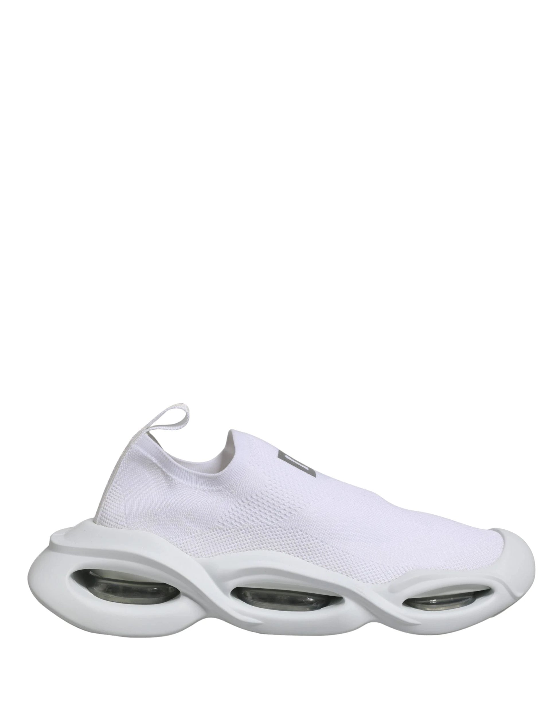 Dolce & Gabbana White Slip On Wave Low Top Sneakers Shoes by Dolce & Gabbana