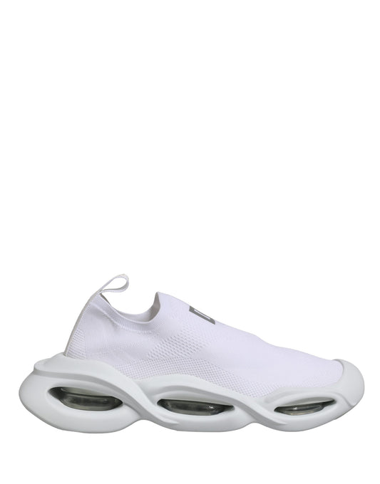Baskets basses Dolce & Gabbana Wave à enfiler en polyester et viscose blanc – LA13324