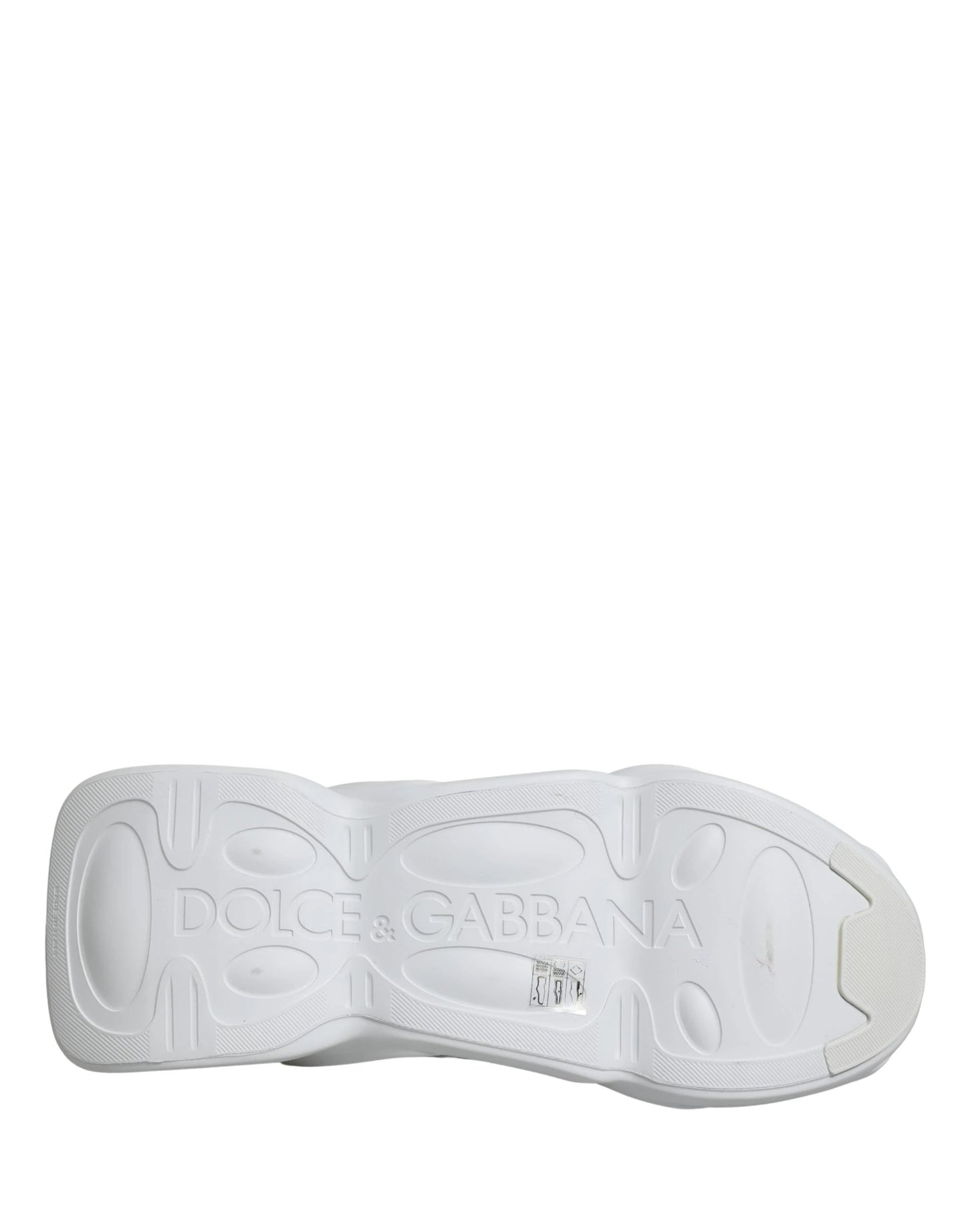 Dolce & Gabbana White Slip On Wave Low Top Sneakers Shoes by Dolce & Gabbana