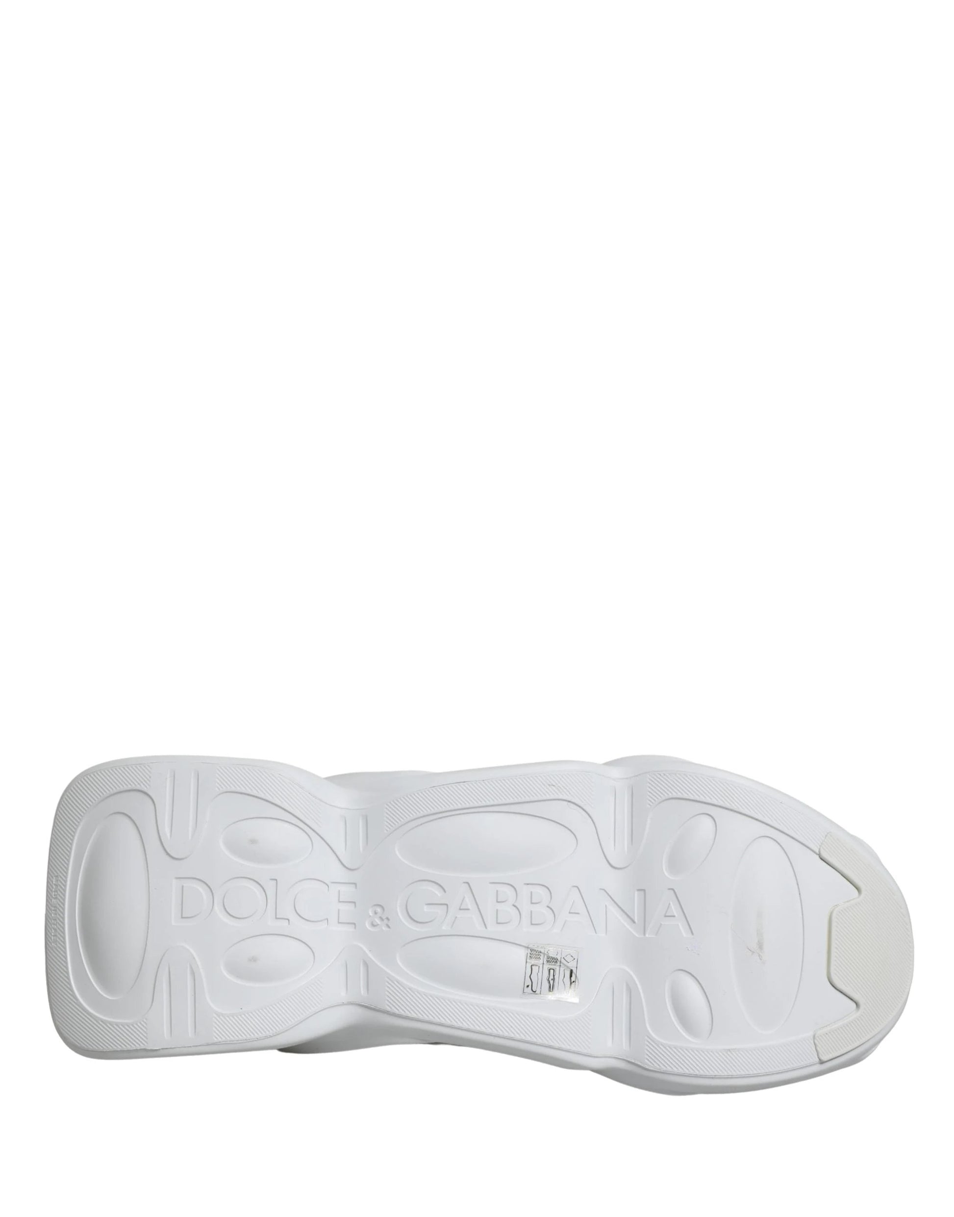 Dolce & Gabbana White Slip On Wave Low Top Sneakers Shoes by Dolce & Gabbana