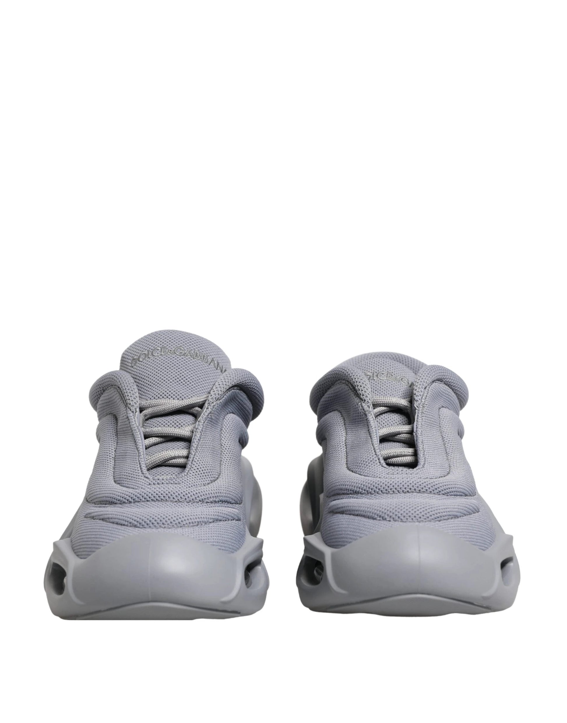 Dolce & Gabbana Gray Slip On Wave Low Top Sneakers by Dolce & Gabbana