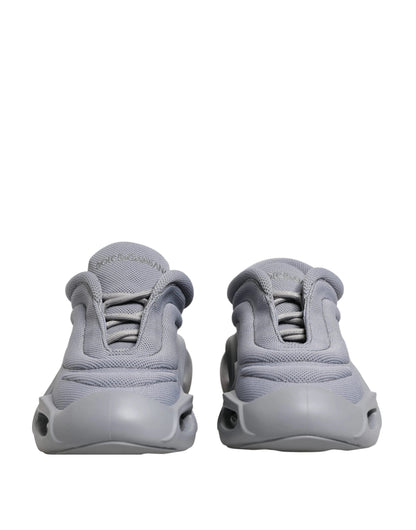 Dolce & Gabbana Gray Slip On Wave Low Top Sneakers by Dolce & Gabbana