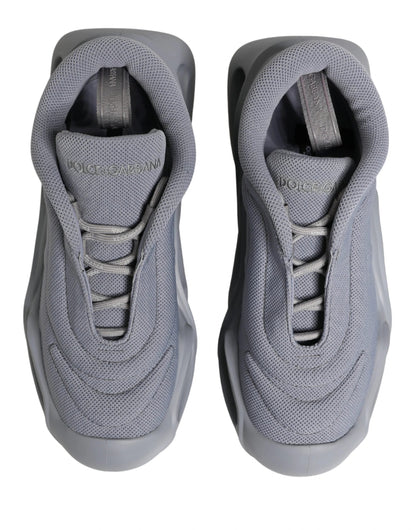 Dolce & Gabbana Gray Slip On Wave Low Top Sneakers by Dolce & Gabbana