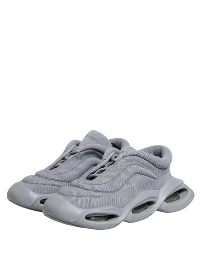 Dolce & Gabbana Gray Slip On Wave Low Top Sneakers by Dolce & Gabbana