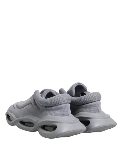 Dolce & Gabbana Gray Slip On Wave Low Top Sneakers by Dolce & Gabbana