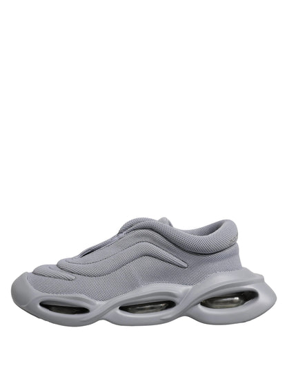 Dolce & Gabbana Gray Slip On Wave Low Top Sneakers by Dolce & Gabbana