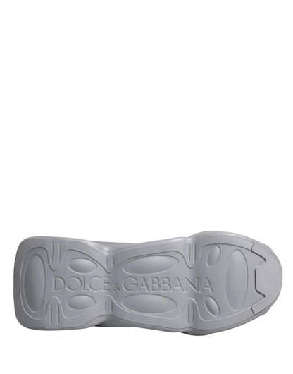 Dolce & Gabbana Gray Slip On Wave Low Top Sneakers by Dolce & Gabbana