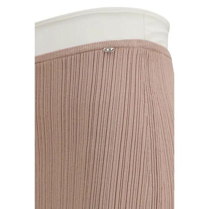 Diesel Multicolor Viscose Midi Skirt by Diesel