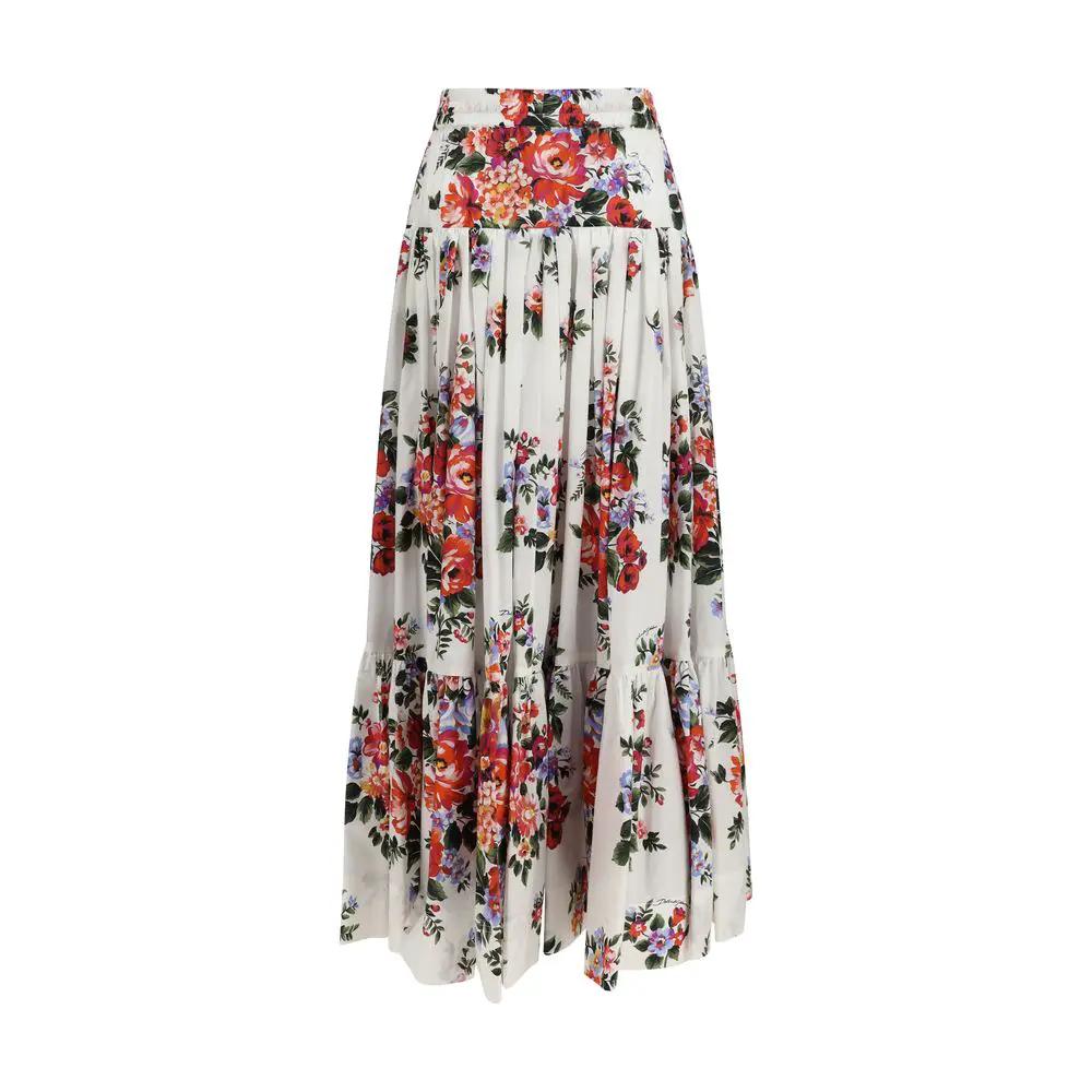 Dolce & Gabbana Multicolor Cotton Long Skirt by Dolce & Gabbana