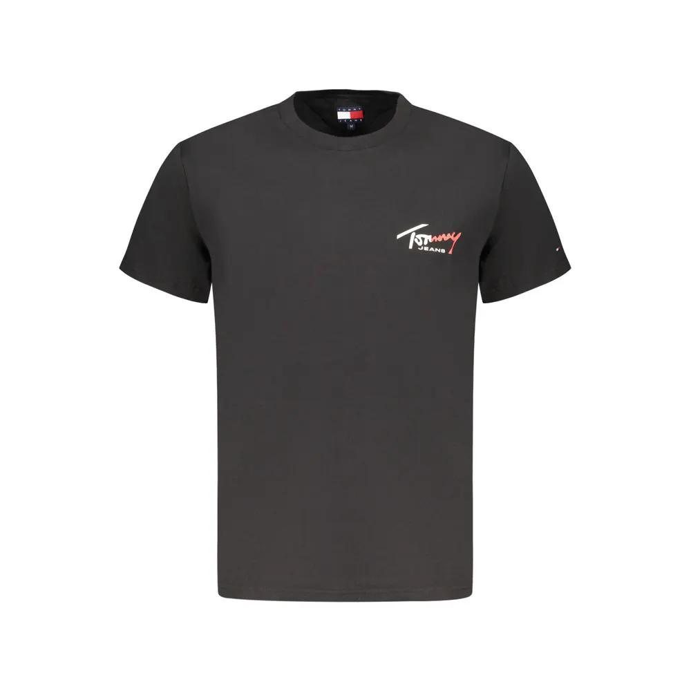 Tommy Hilfiger Black Cotton Men T-Shirt by Tommy Hilfiger