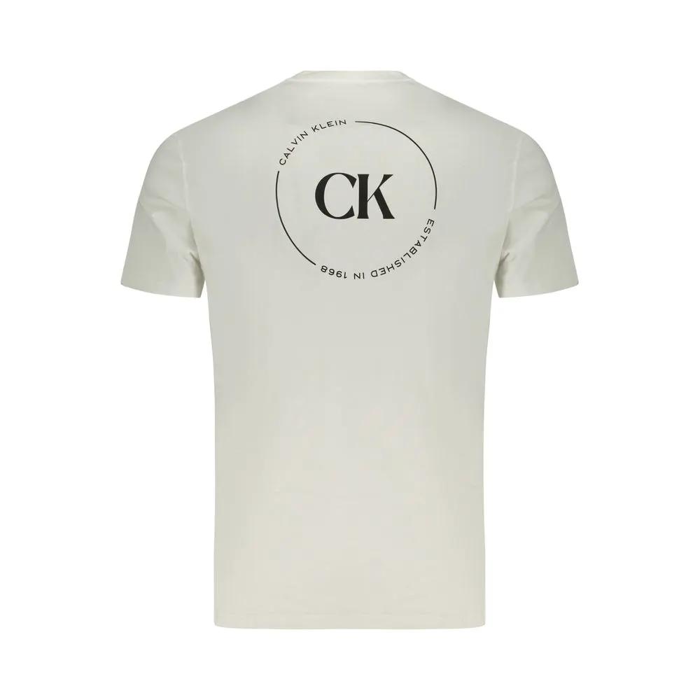 Calvin Klein Bianco Cotton Men T-Shirt by Calvin Klein