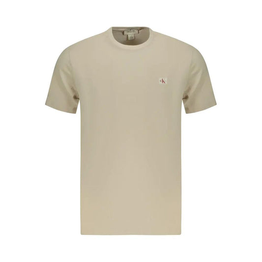 Calvin Klein Beige Cotton Men T-Shirt by Calvin Klein