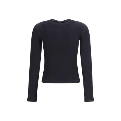 Diesel Black Cotton Long Sleeve T-Shirt by Diesel