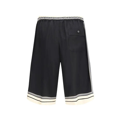 Dolce & Gabbana Black Silk Bermuda Shorts by Dolce & Gabbana