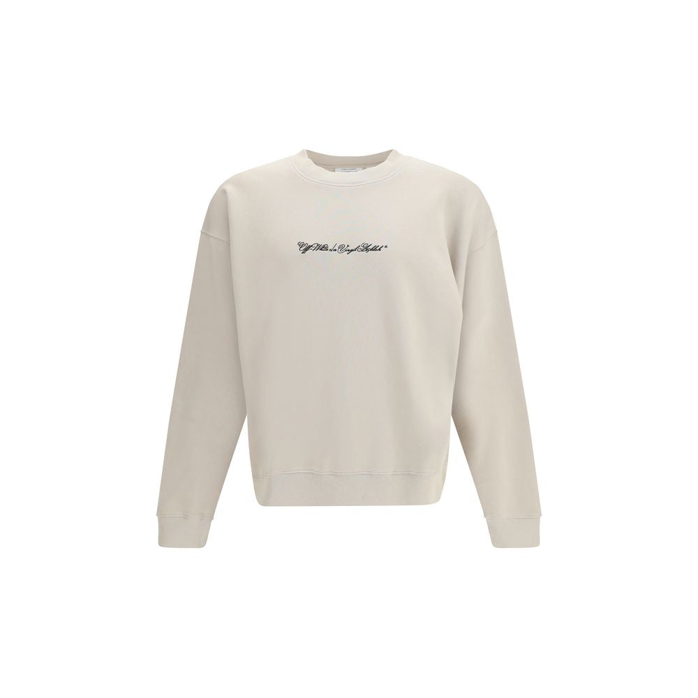 Sweat-shirt Off-White homme Script Arrow en coton beige – OF-44MBA054S26F0012702070