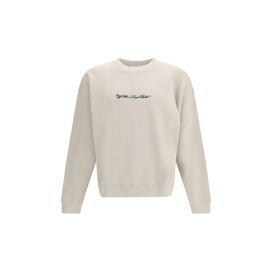 Sweat-shirt Off-White homme Script Arrow en coton beige – OF-44MBA054S26F0012702070