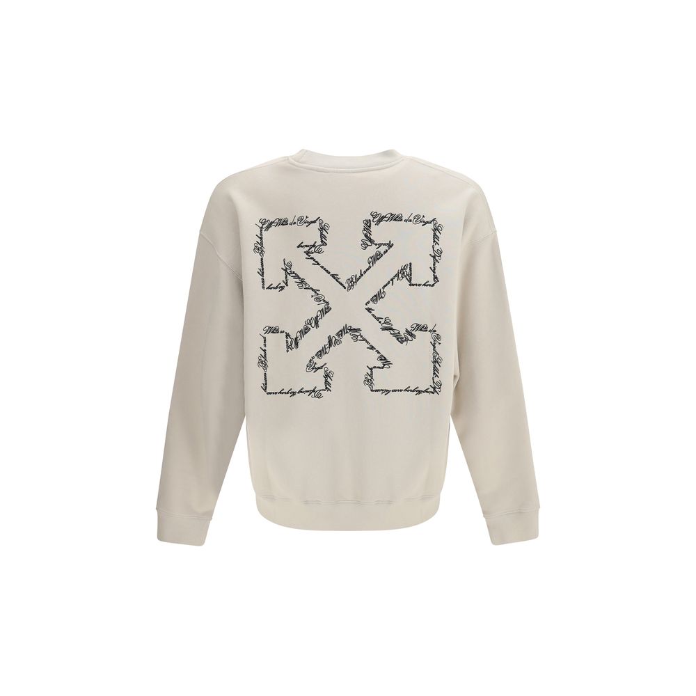 Sweat-shirt Off-White homme Script Arrow en coton beige – OF-44MBA054S26F0012702070