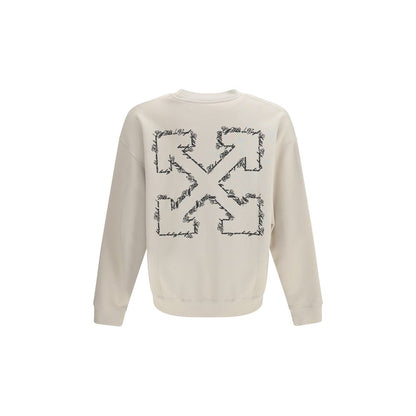 Sweat-shirt Off-White homme Script Arrow en coton beige – OF-44MBA054S26F0012702070