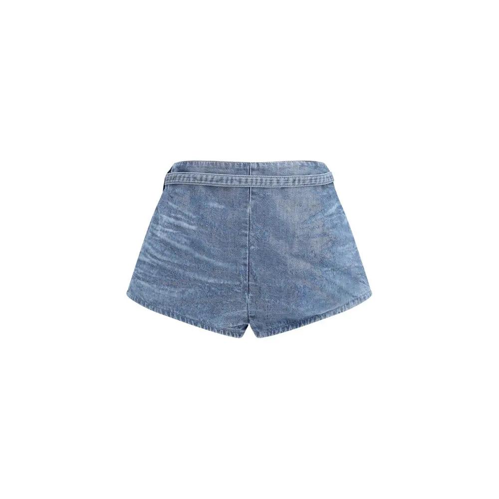 Diesel Blue Cotton Bermuda Shorts by Diesel