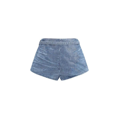 Diesel Blue Cotton Bermuda Shorts by Diesel