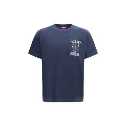 Diesel Blue Cotton T-Shirt by Diesel
