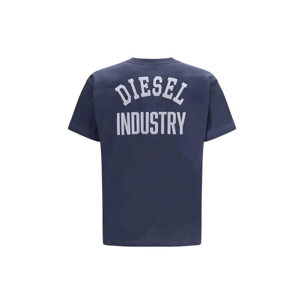 Diesel Blue Cotton T-Shirt by Diesel