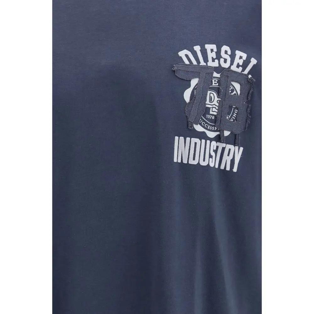 Diesel Blue Cotton T-Shirt by Diesel