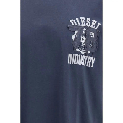 Diesel Blue Cotton T-Shirt by Diesel