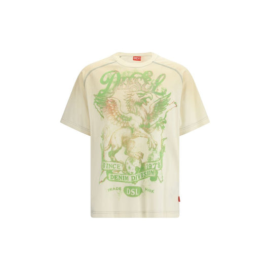 Diesel T-Shirt T-Griffo Coton Bio – Coupe Raglan & Print Griffon Floqué | Homme | SS26