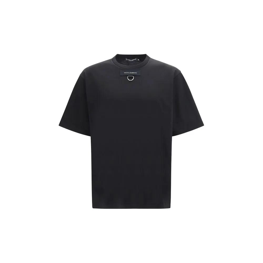 Dolce & Gabbana Black Cotton T-Shirt by Dolce & Gabbana