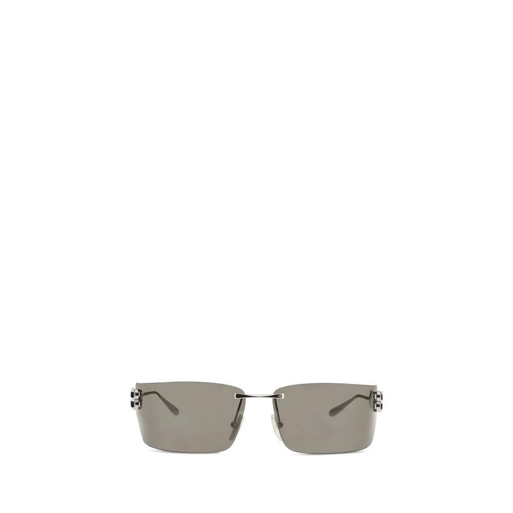 Balenciaga Silver Metal Sunglasses by Balenciaga