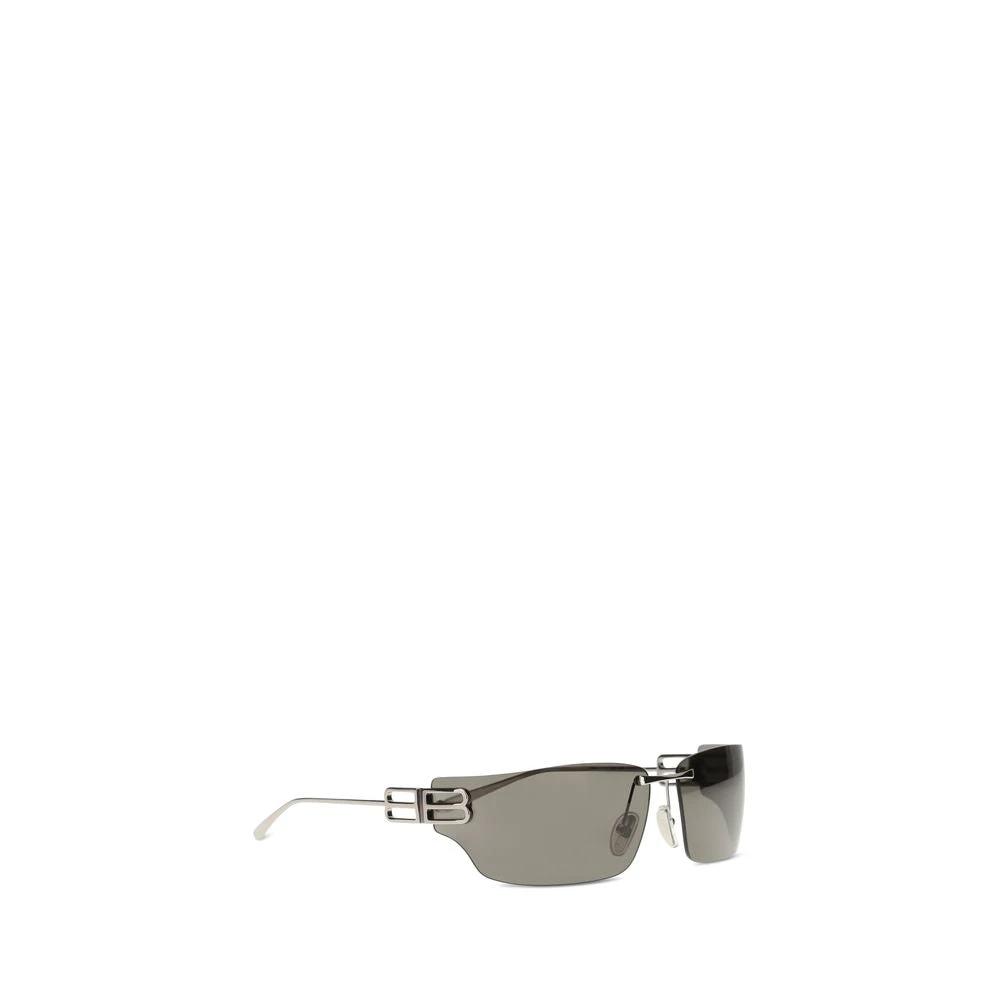 Balenciaga Silver Metal Sunglasses by Balenciaga