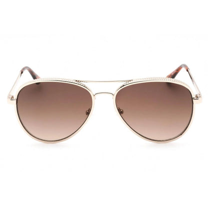 Lunettes De Soleil Guess Or En Résine Pour Femme Verres Dégradés Marron