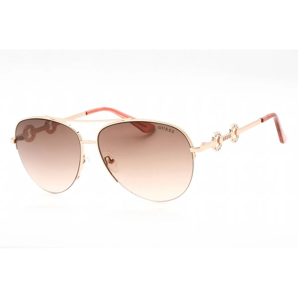 Guess Lunettes De Soleil Métal Multicolores Rose Dégradé Marron