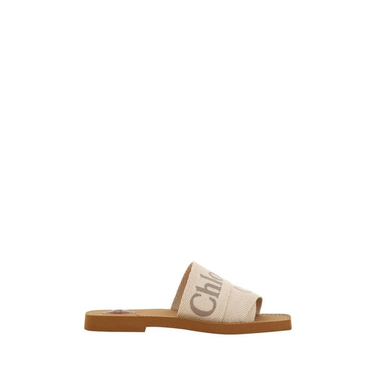 Chloé Multicolor Linen Flat Sandals by Chloé