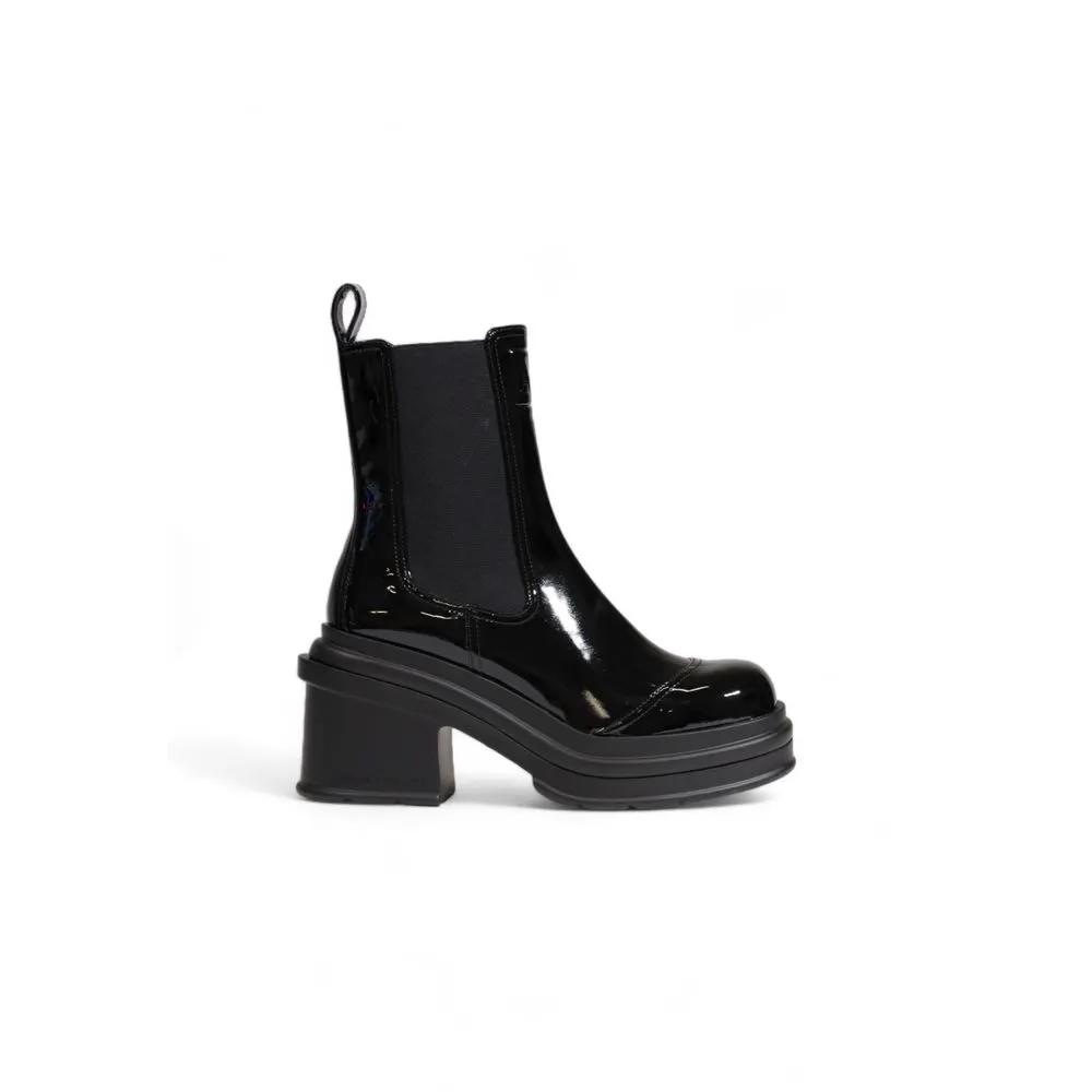 Armani Exchange Black Polyester Ankle Boots by Armani Exchange