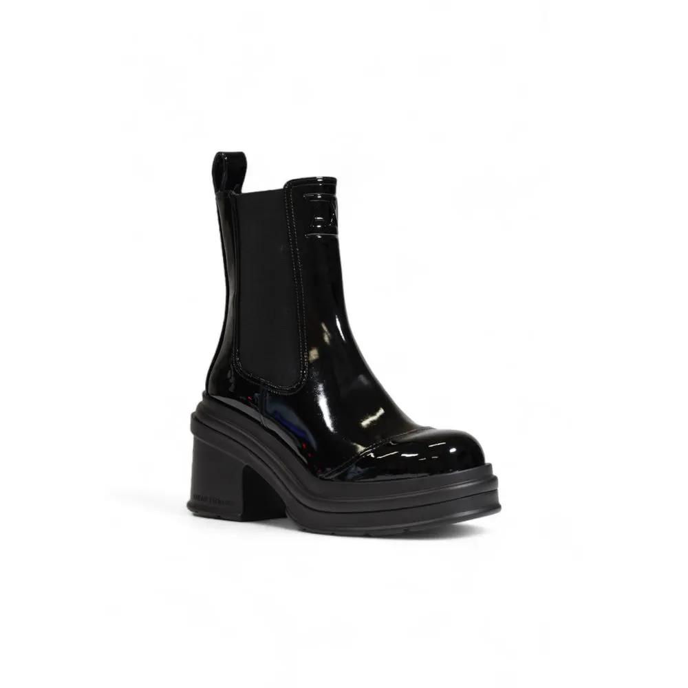 Armani Exchange Black Polyester Ankle Boots by Armani Exchange