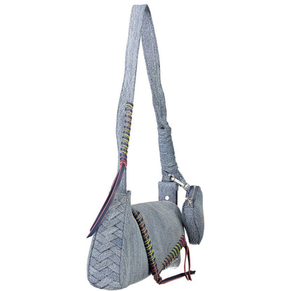 Sac porté épaule Desigual femme Torio Altadena en denim de coton bleu clair – DE-43336