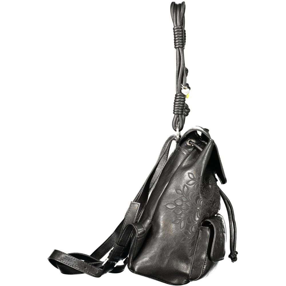 Sac à dos Desigual femme mini Sierra Prisa en polyuréthane noir – DE-43377