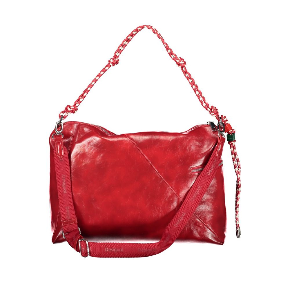 Sac à main Desigual femme Half Logo Leiria 2.0 en polyuréthane rouge – DE-43381