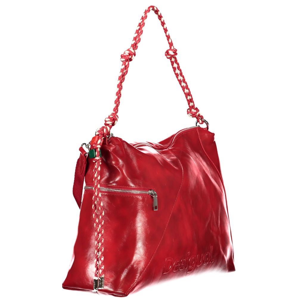 Sac à main Desigual femme Half Logo Leiria 2.0 en polyuréthane rouge – DE-43381
