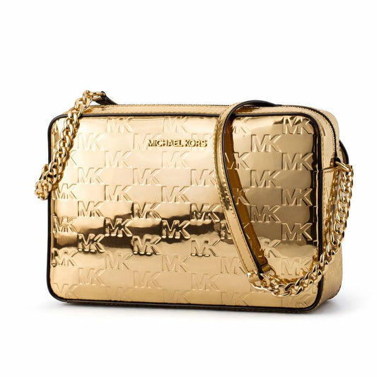 Michael Kors Sac à Bandoulière en Toile Dorée Jet Set