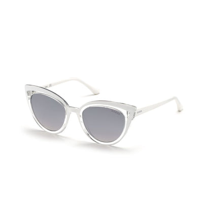 Lunettes De Soleil Guess Injectées Blanches Pour Femmes Verre Fumé UV 3