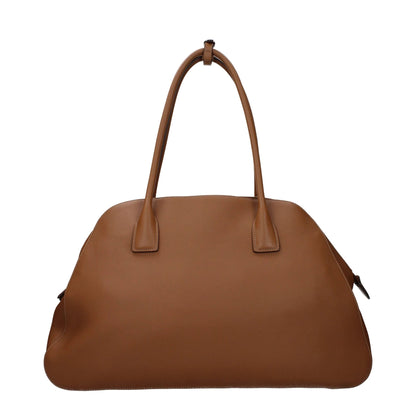 Prada Brown Leather Shoulder Bag by Prada