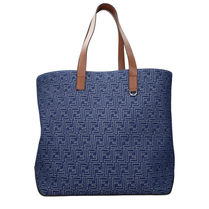 Fendi Blue Fabric Shoulder Bag by Fendi