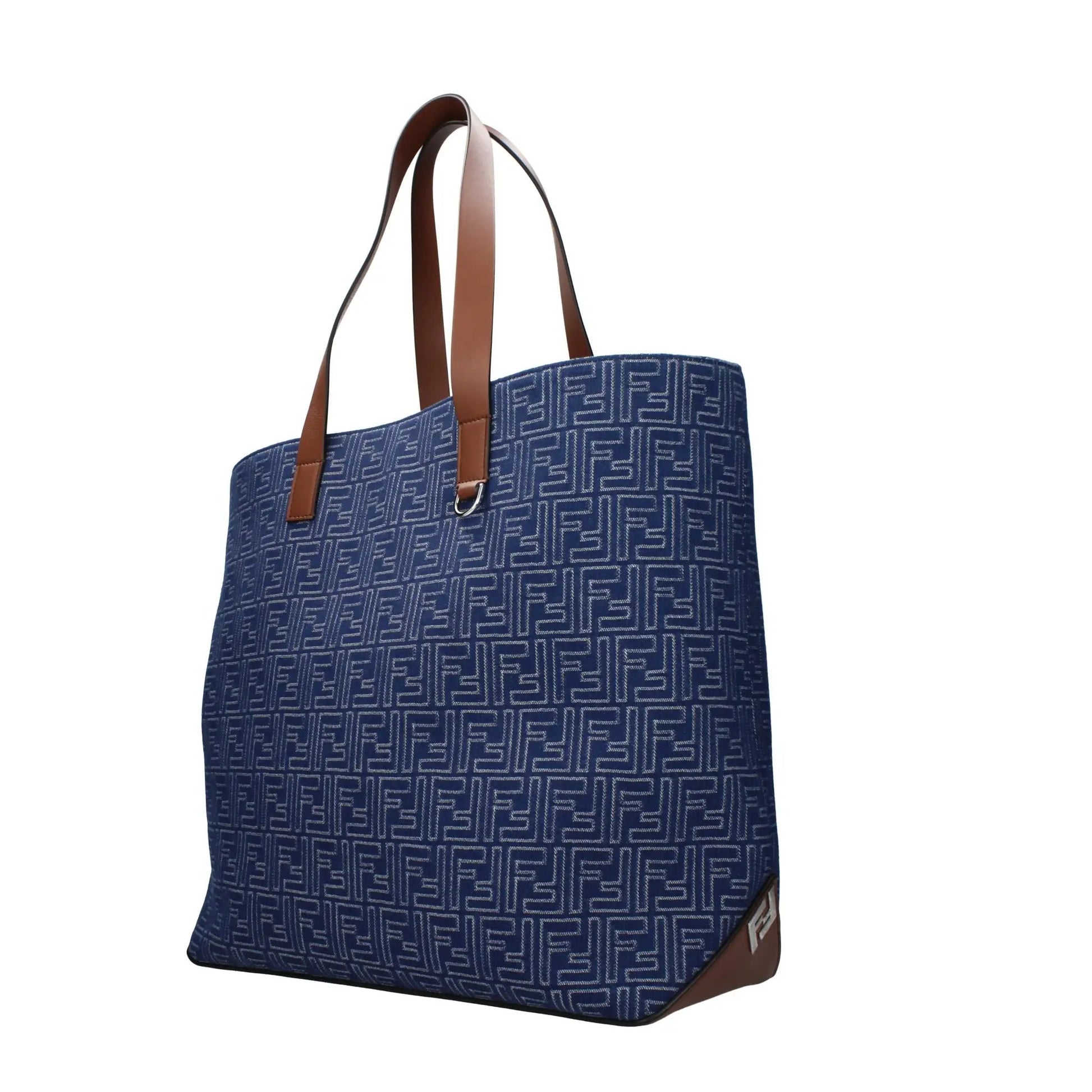 Fendi Blue Fabric Shoulder Bag by Fendi