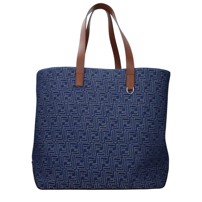 Fendi Blue Fabric Shoulder Bag by Fendi