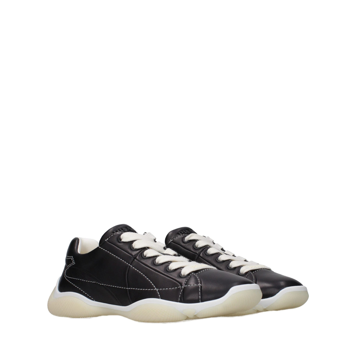 Baskets Prada femme en cuir noir – PR-15504815489289